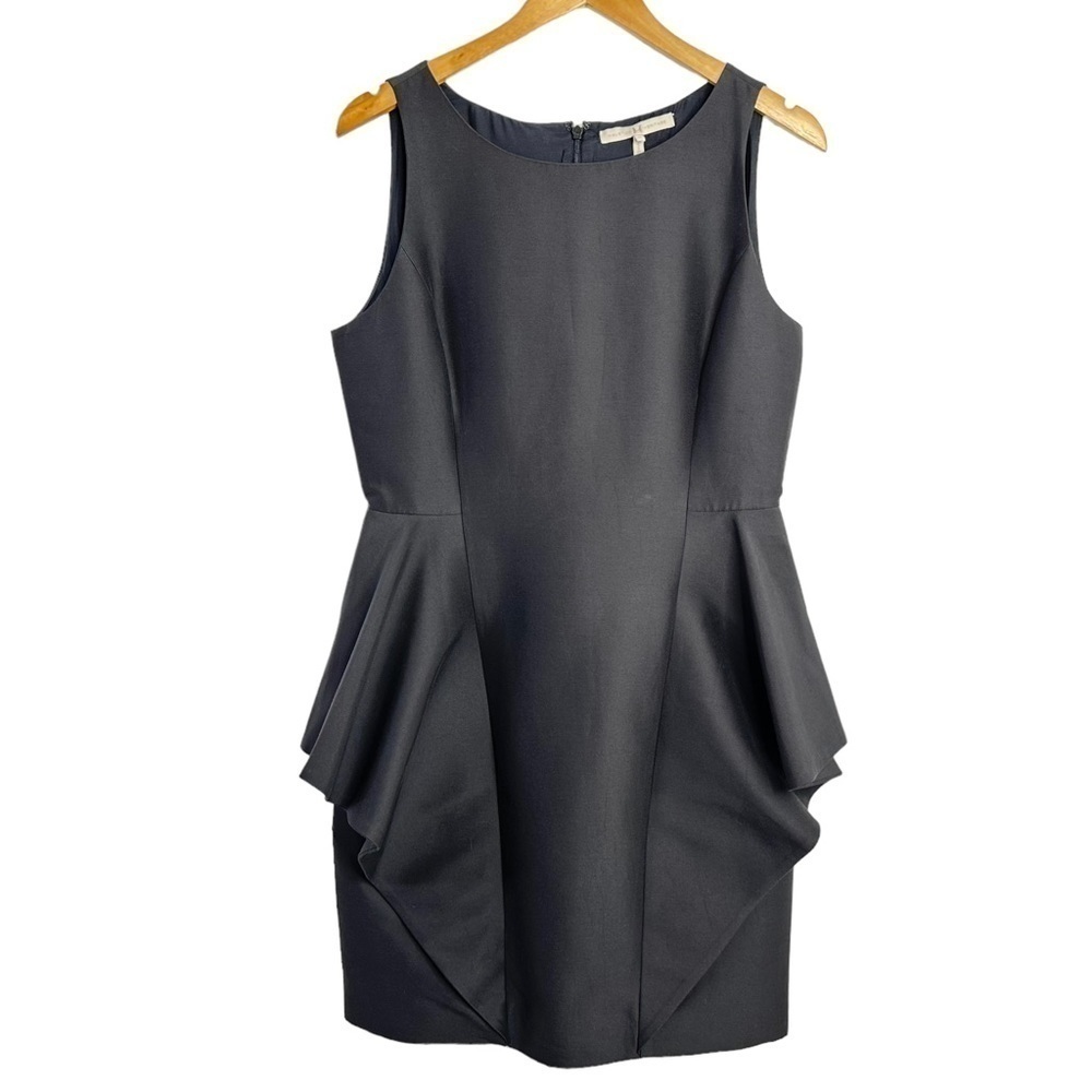 Halston Heritage Womens Sleeveless Structured Mini Cocktail Dress Sz 8 Black